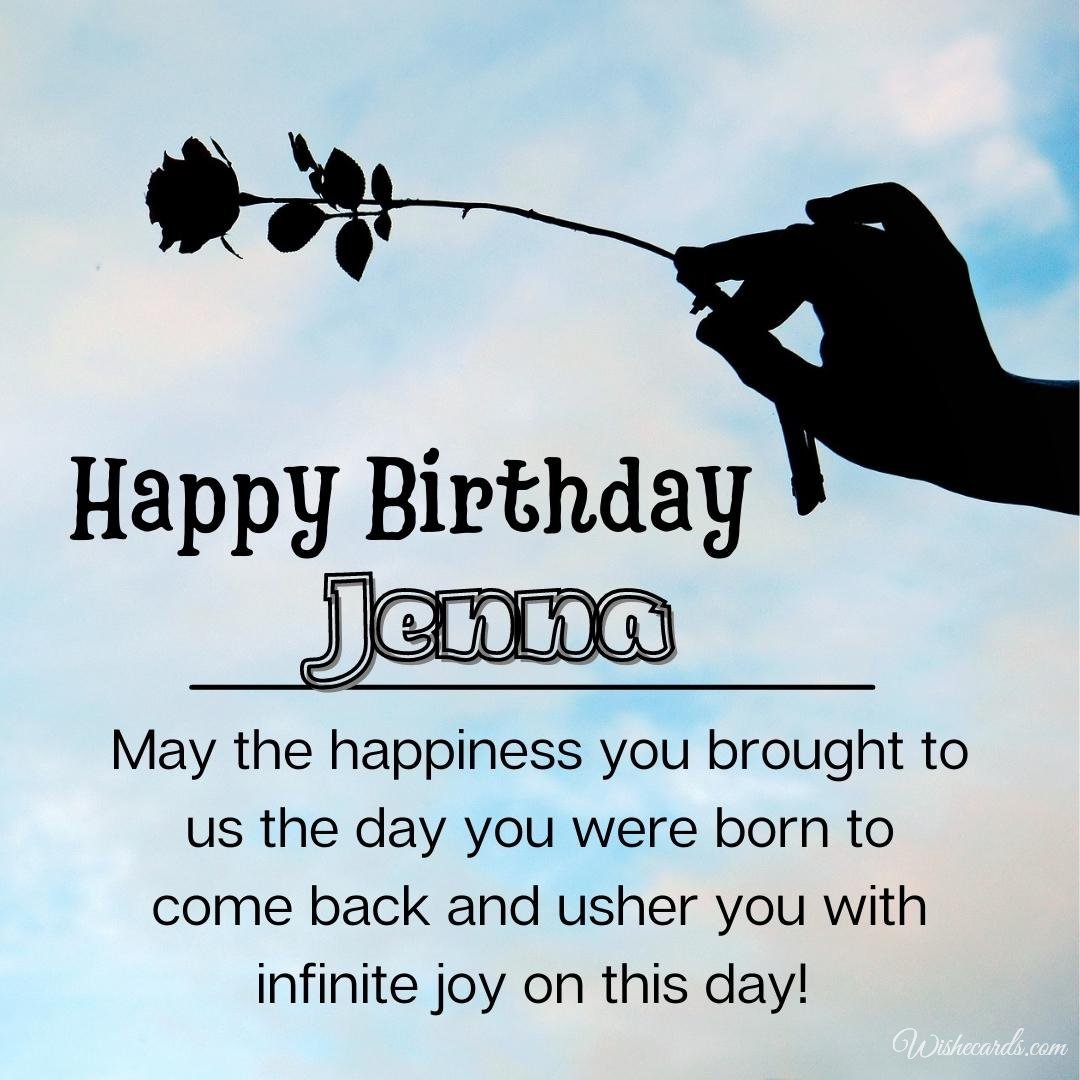 Happy Birthday Wish Ecard For Jenna