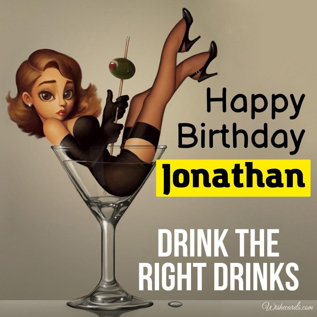 Happy Birthday Wish Ecard For Jonathan