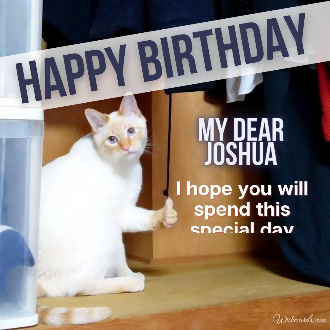 Happy Birthday Wish Ecard For Joshua