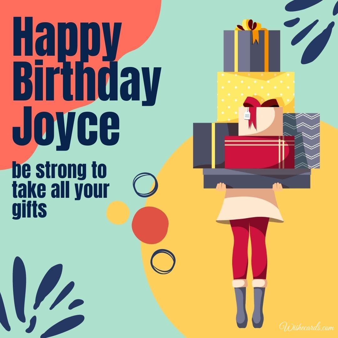 Happy Birthday Wish Ecard for Joyce