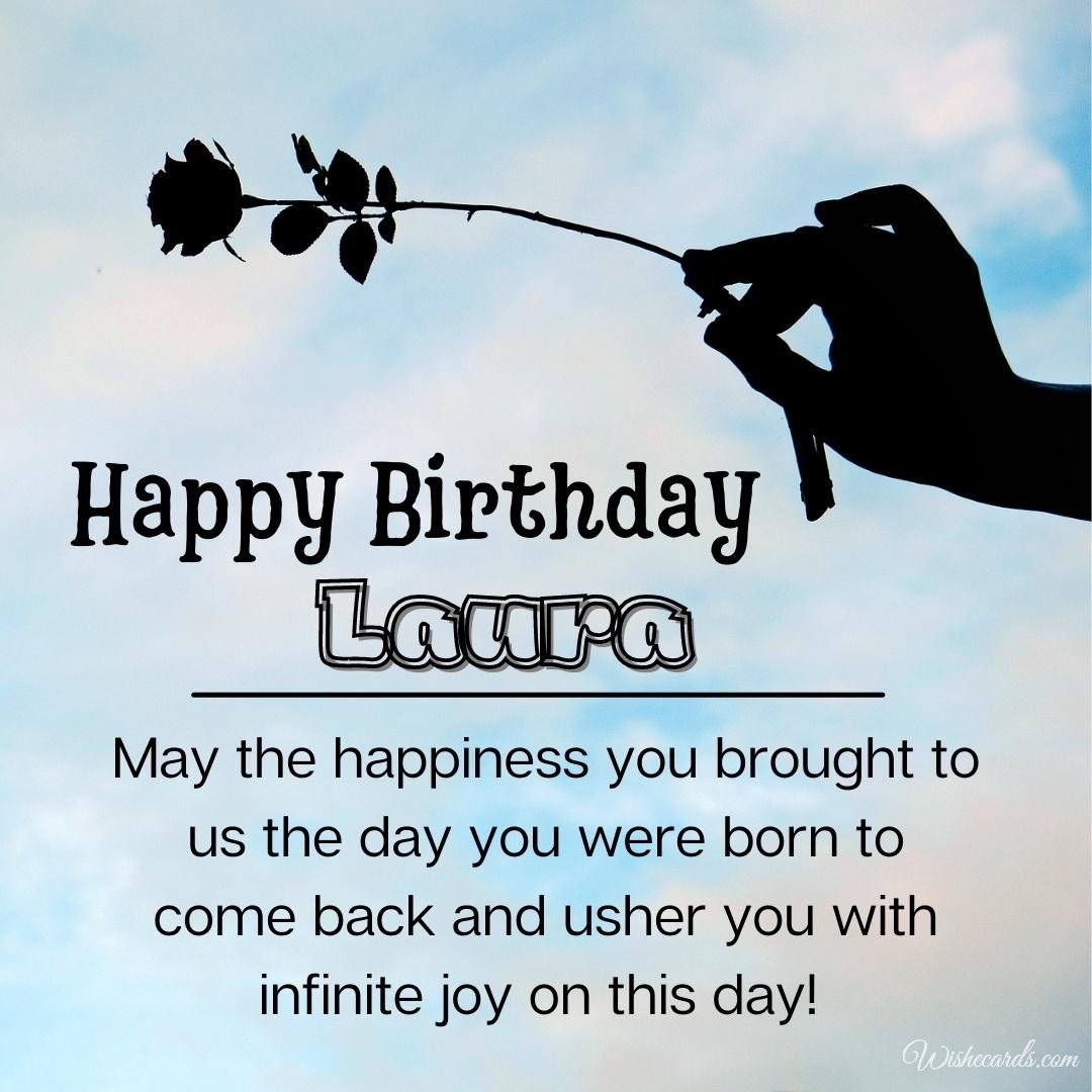 Happy Birthday Wish Ecard For Laura