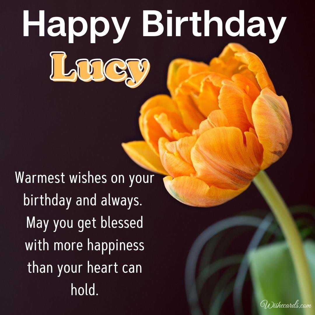 Happy Birthday Wish Ecard For Lucy
