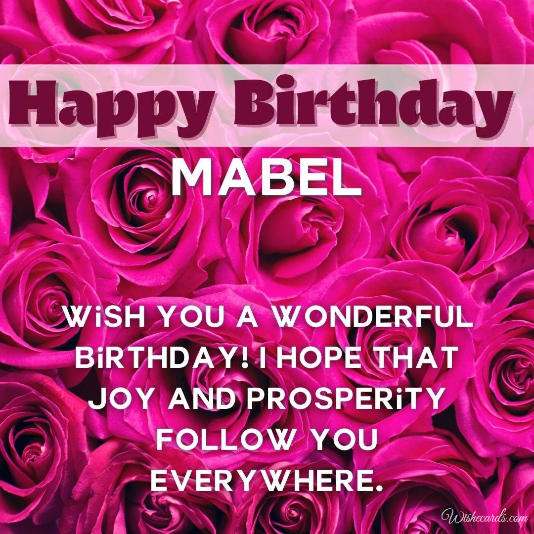 Happy Birthday Wish Ecard For Mabel