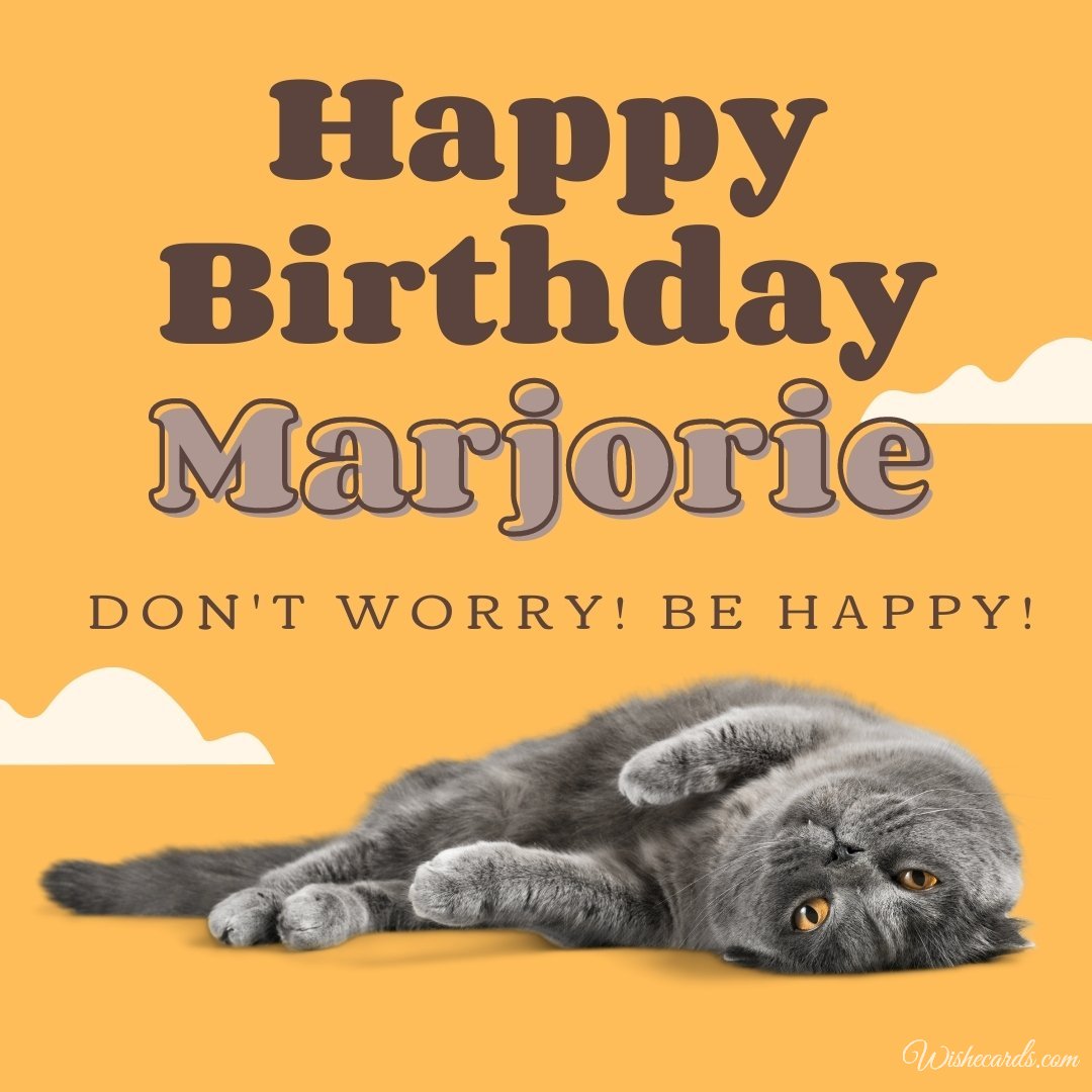 Happy Birthday Wish Ecard For Marjorie