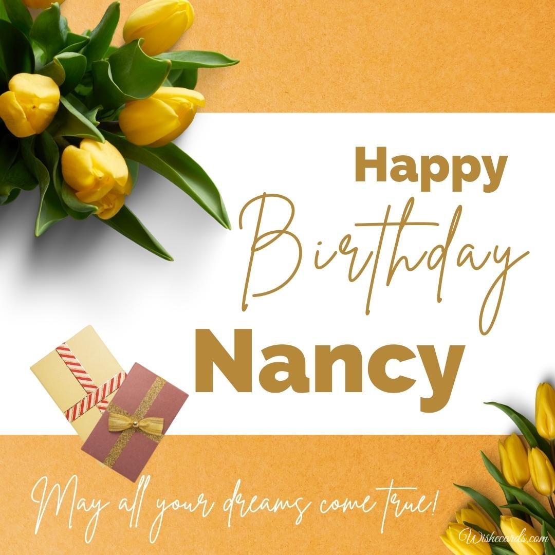 Happy Birthday Wish Ecard For Nancy
