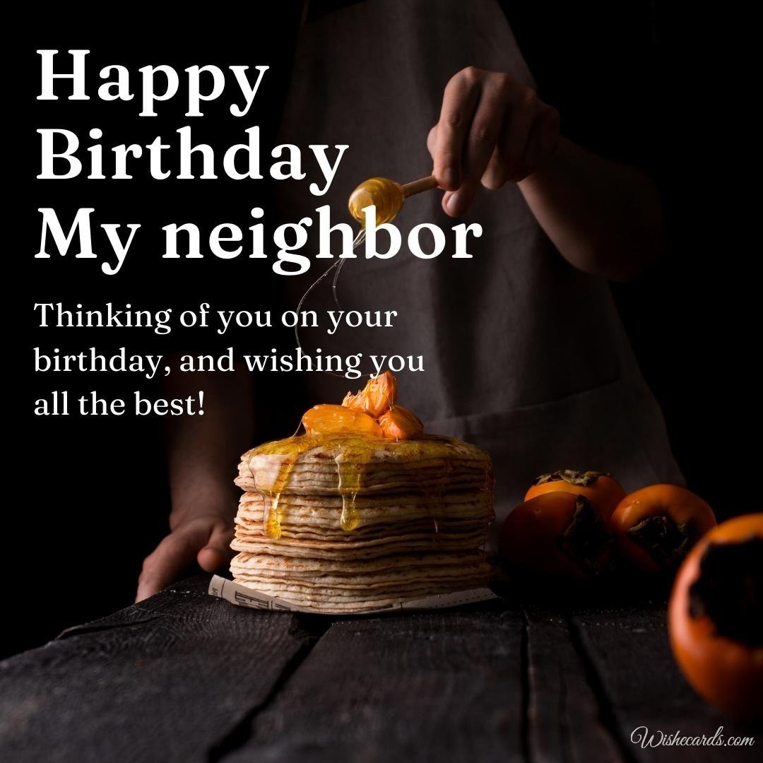 Happy Birthday Wish Ecard For Neighbor