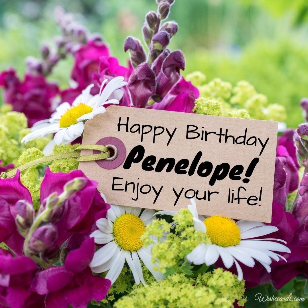 Happy Birthday Wish Ecard For Penelope