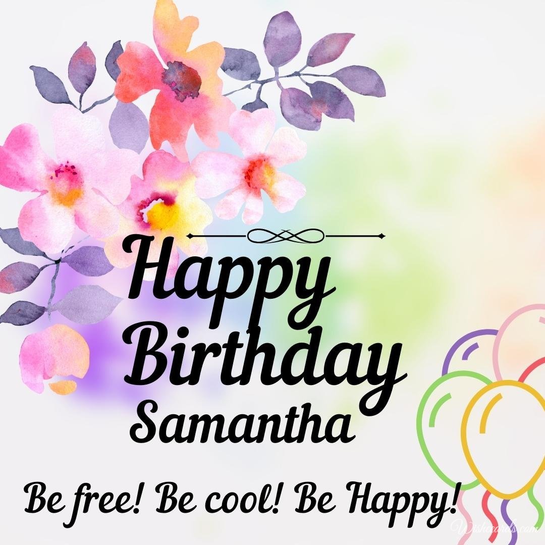 Happy Birthday Wish Ecard For Samantha