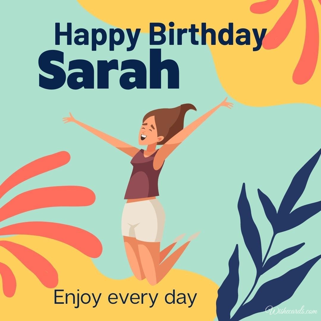Happy Birthday Wish Ecard For Sarah
