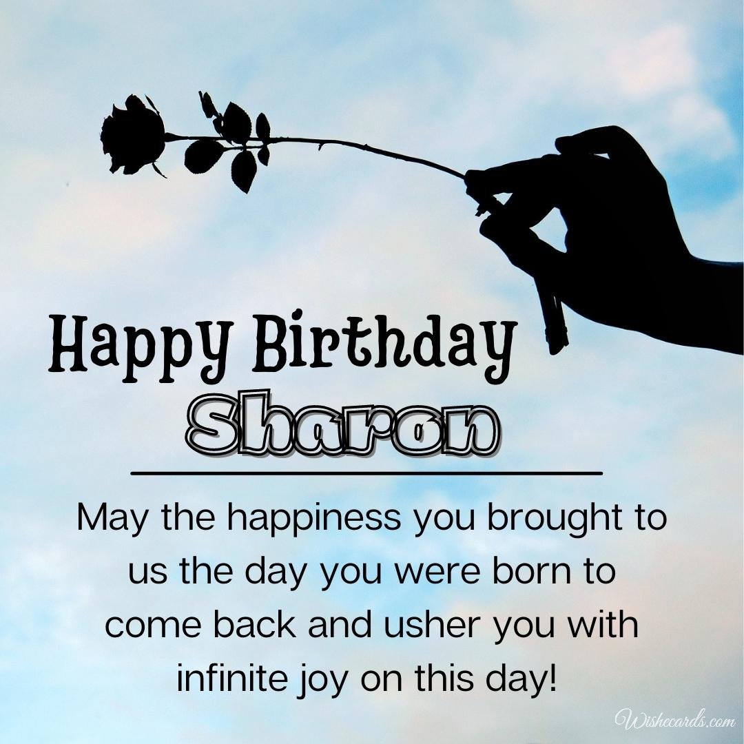 Happy Birthday Wish Ecard For Sharon