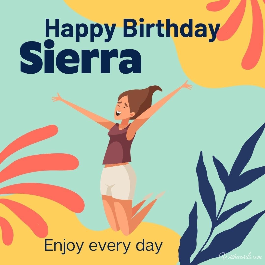 Happy Birthday Wish Ecard For Sierra