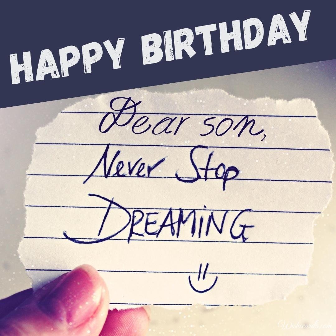 Happy Birthday Wish Ecard For Son