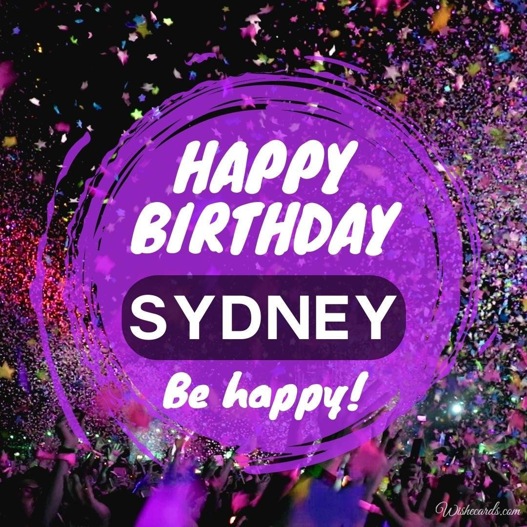 Happy Birthday Wish Ecard For Sydney