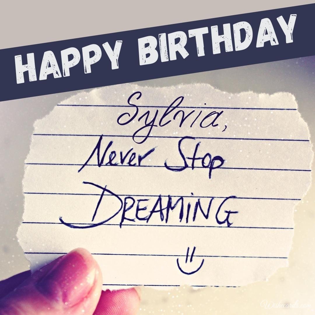 Happy Birthday Wish Ecard For Sylvia