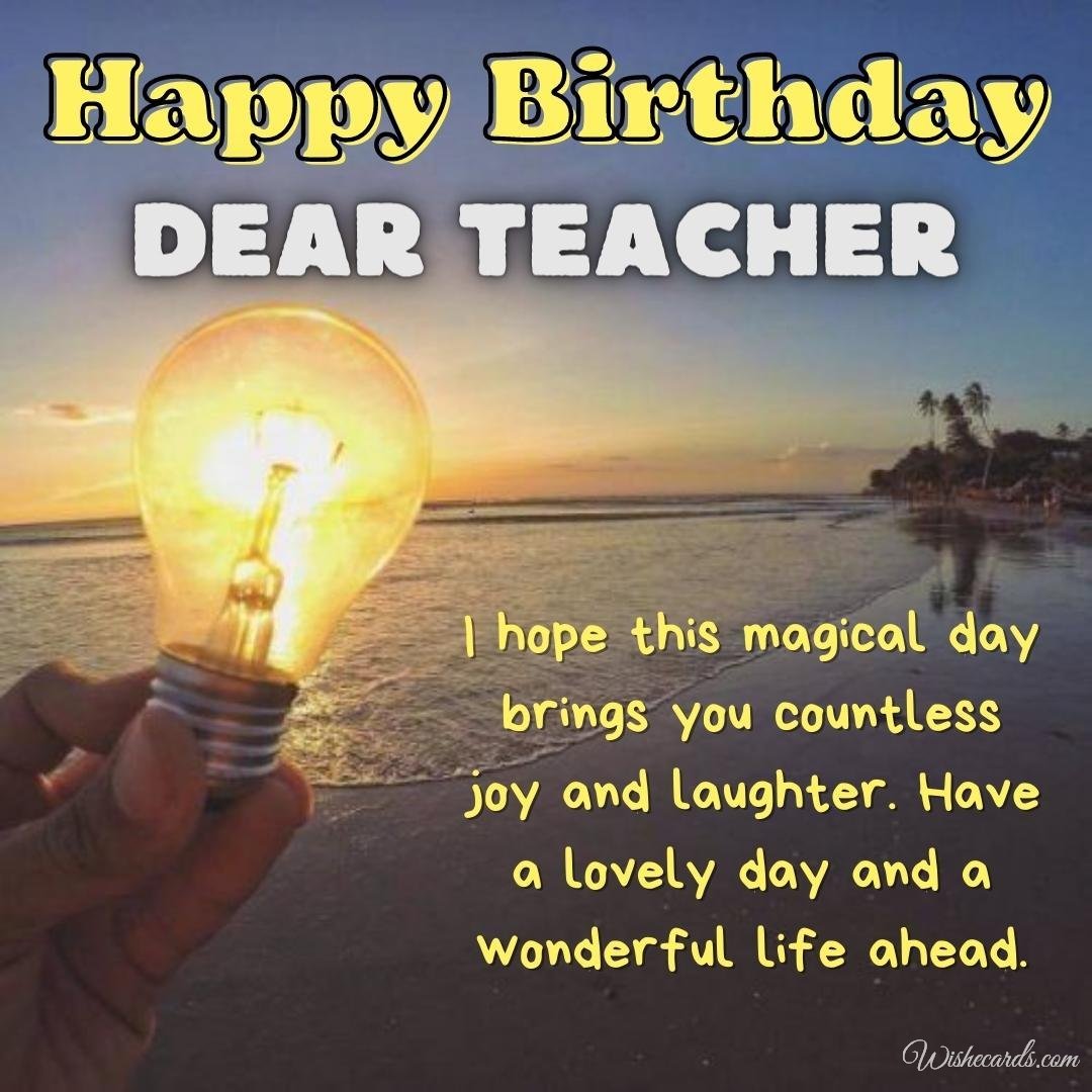14 Creative Birthday Cards For Teacher With Congratulations