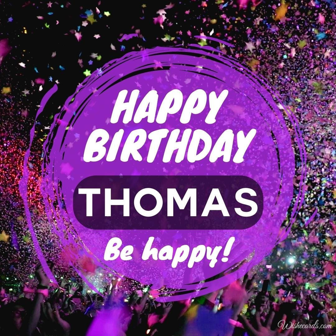 Happy Birthday Wish Ecard For Thomas