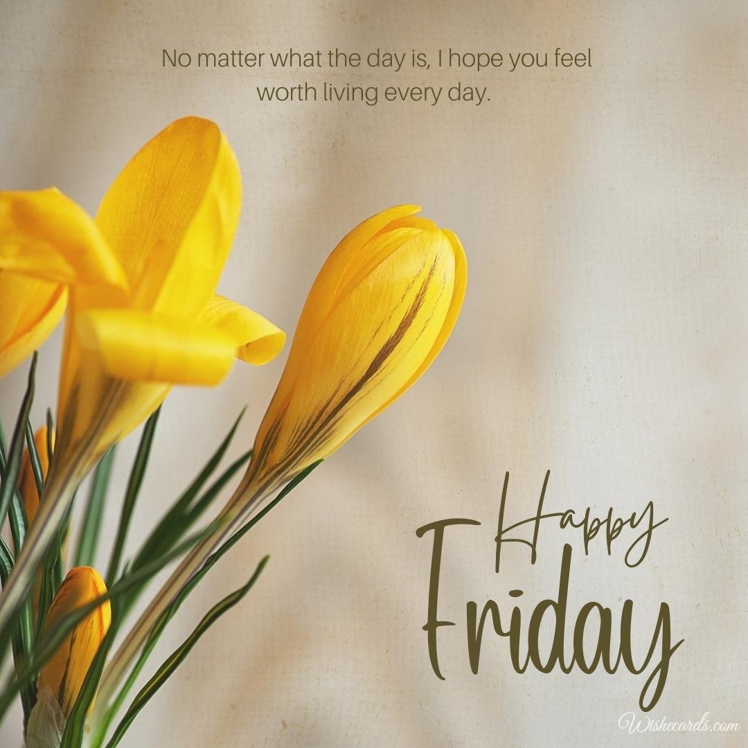 Happy Friday Ecard with Text