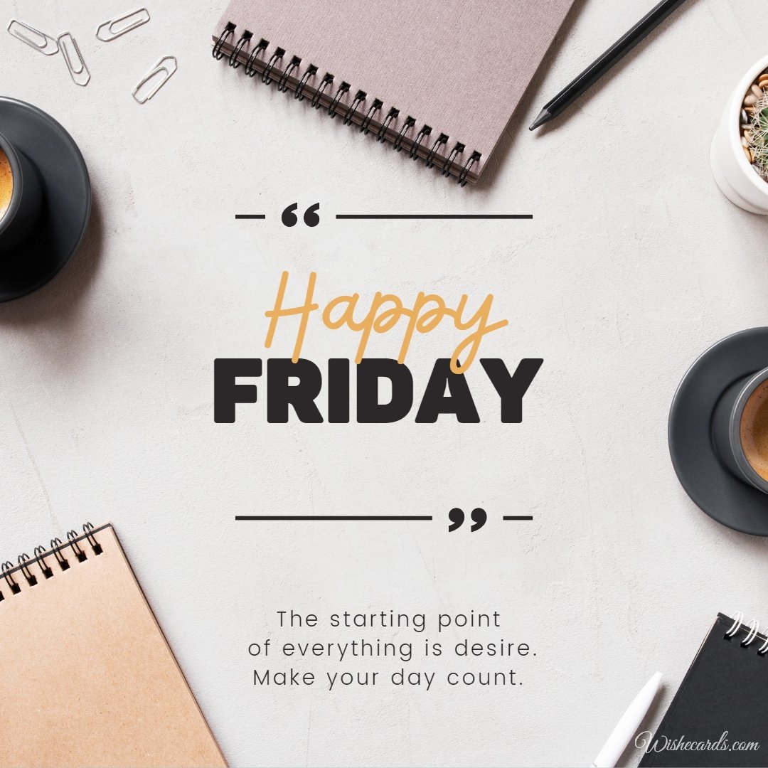 Happy Friday Inspiring Picture with Text