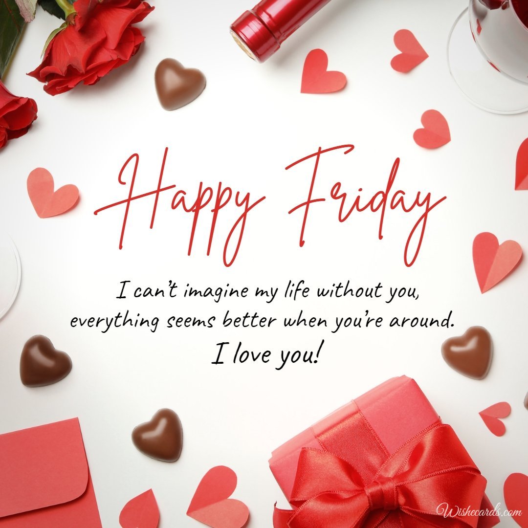 Happy Friday Romantic Ecard With Text
