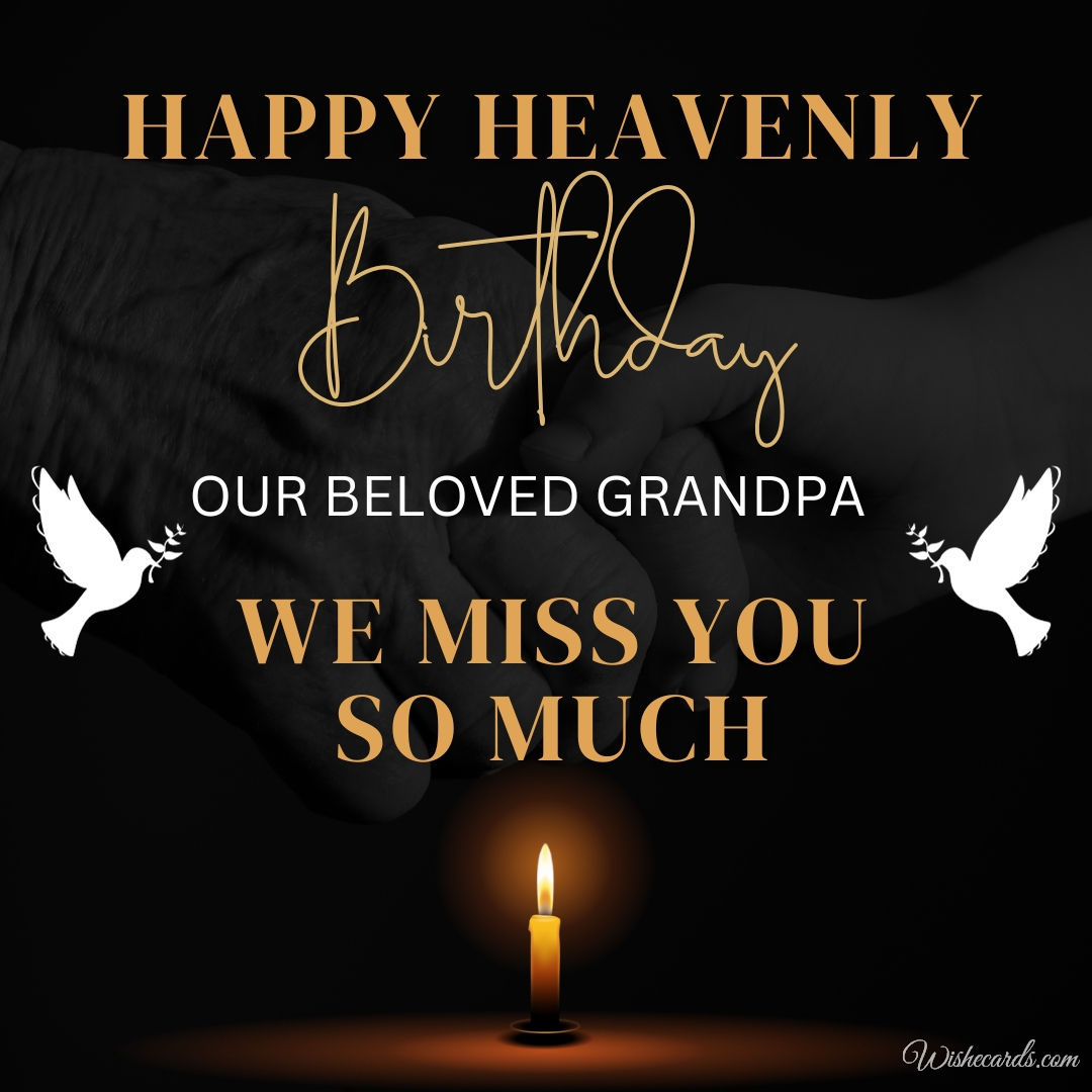 Happy Heavenly Birthday Grandpa Image