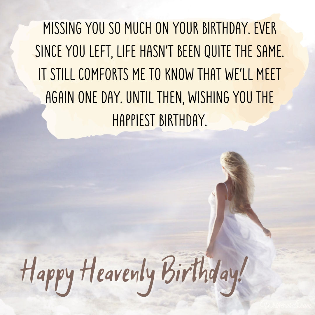 Happy Heavenly Birthday Image for Her