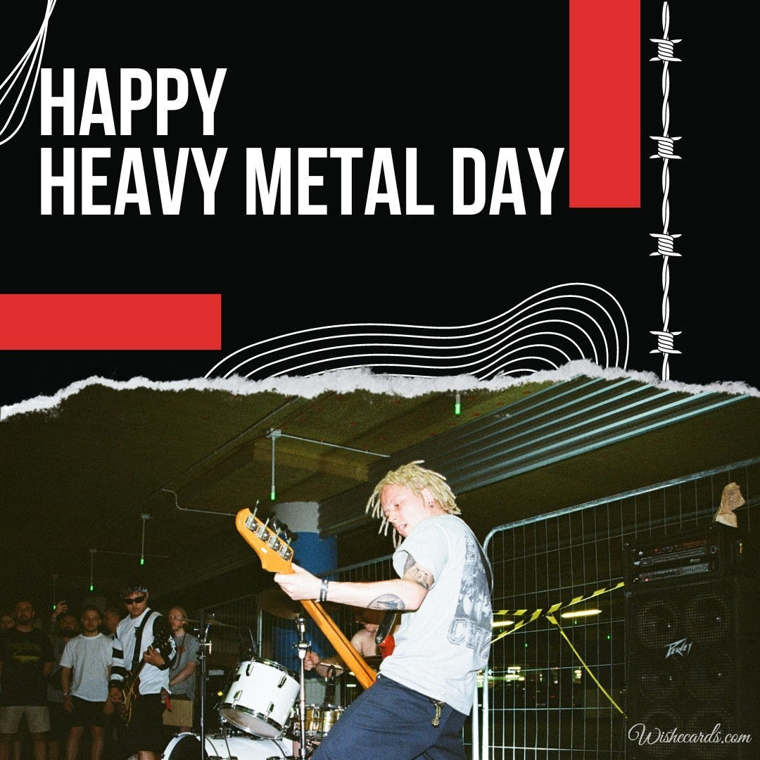 Happy Heavy Metal Day Card