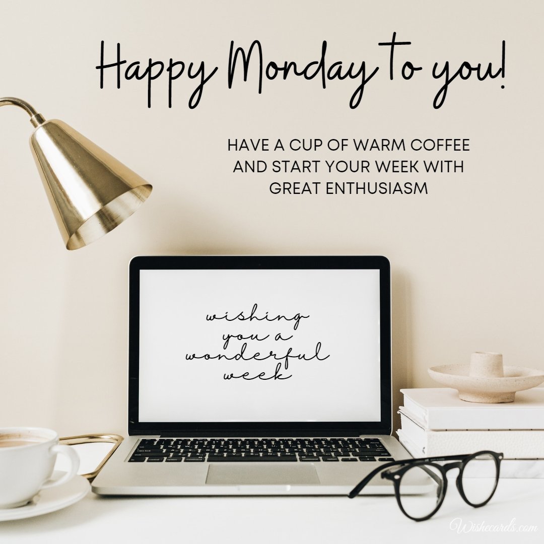 Happy Monday Inspiring Picture with Text