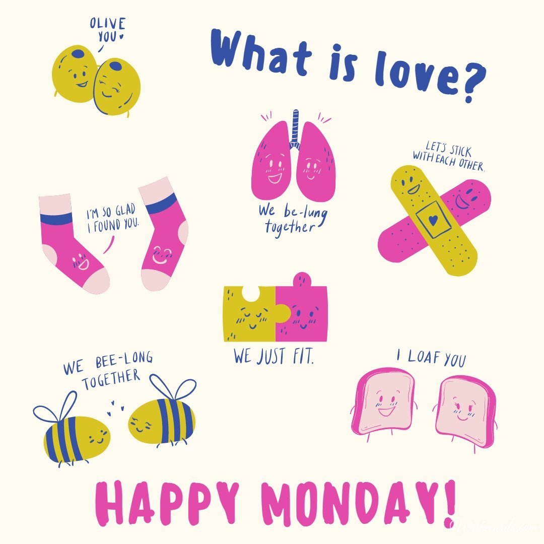 Happy Monday Romantic Image With Text
