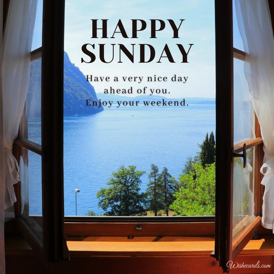 Happy Sunday Cool Ecard With Text