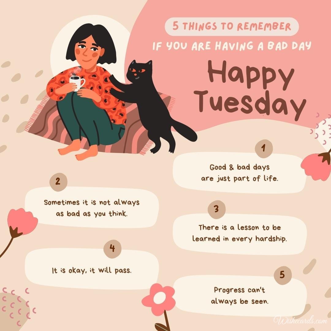 Happy Tuesday Beautiful Image with Text