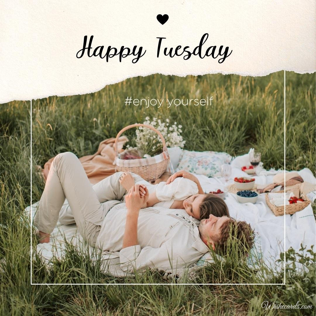 Happy Tuesday Romantic Image with Text