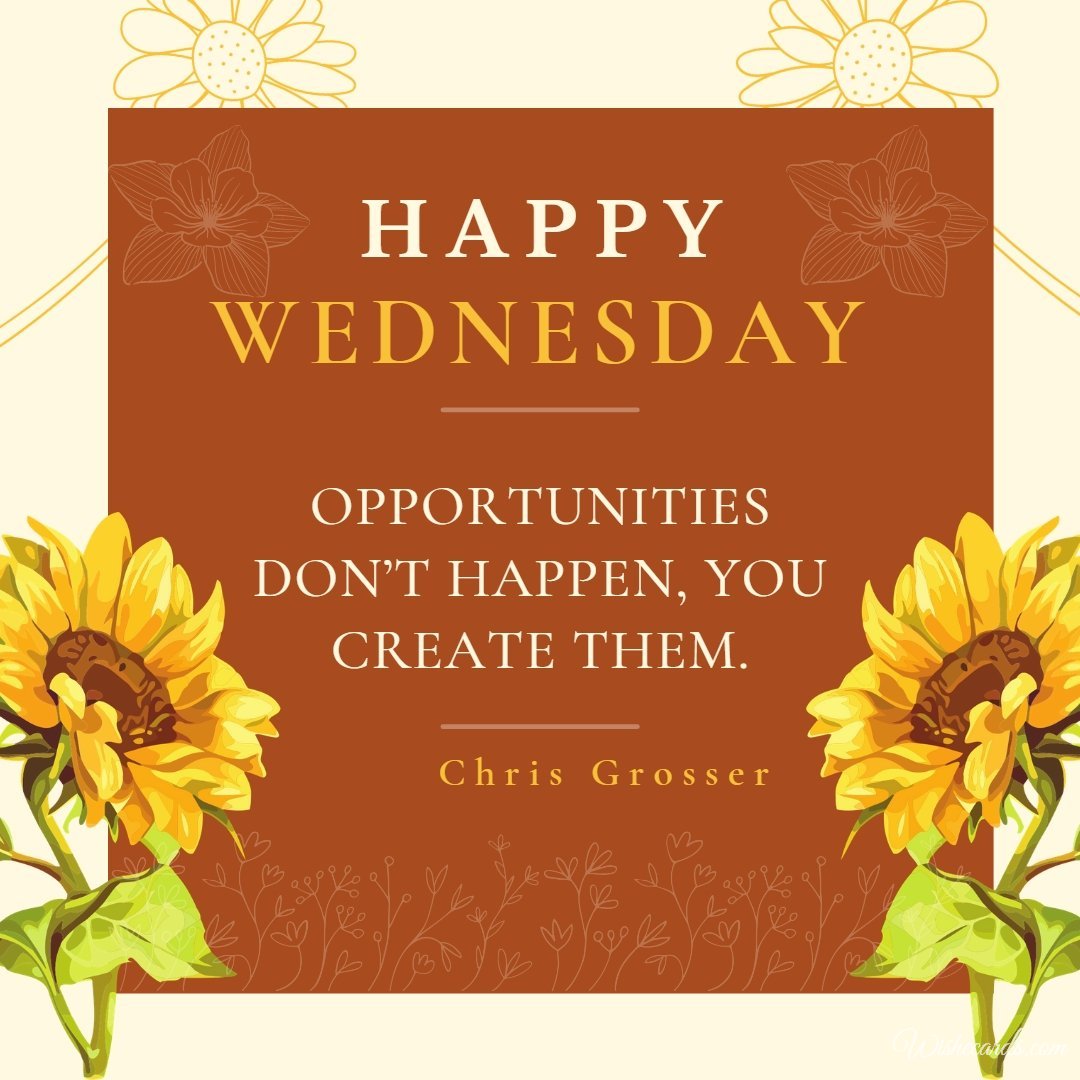 Happy Wednesday Cool Ecard with Text