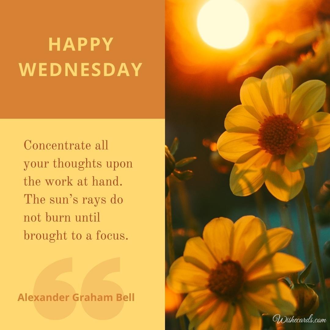 Happy Wednesday Inspiring Ecard With Text