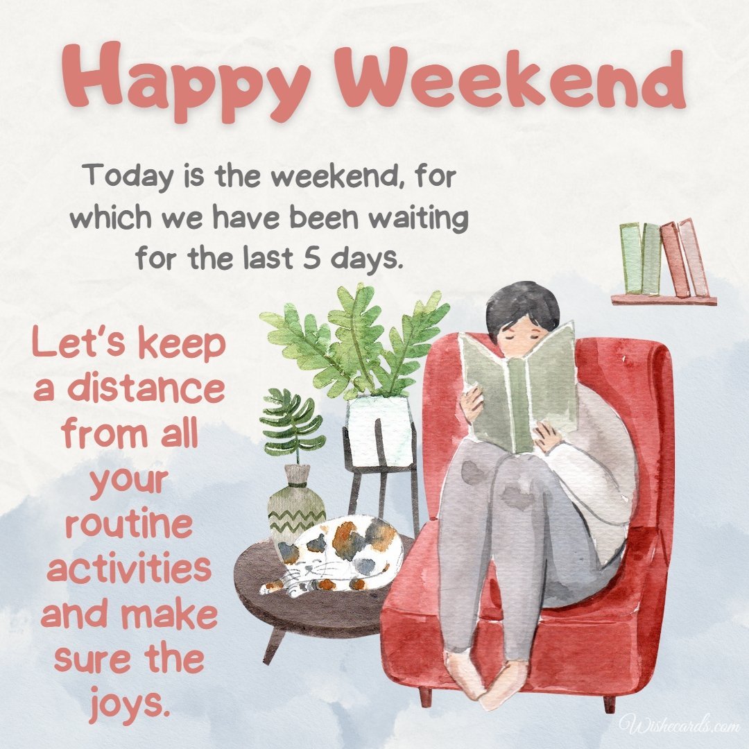 Happy Weekend Beautiful Ecard with Text