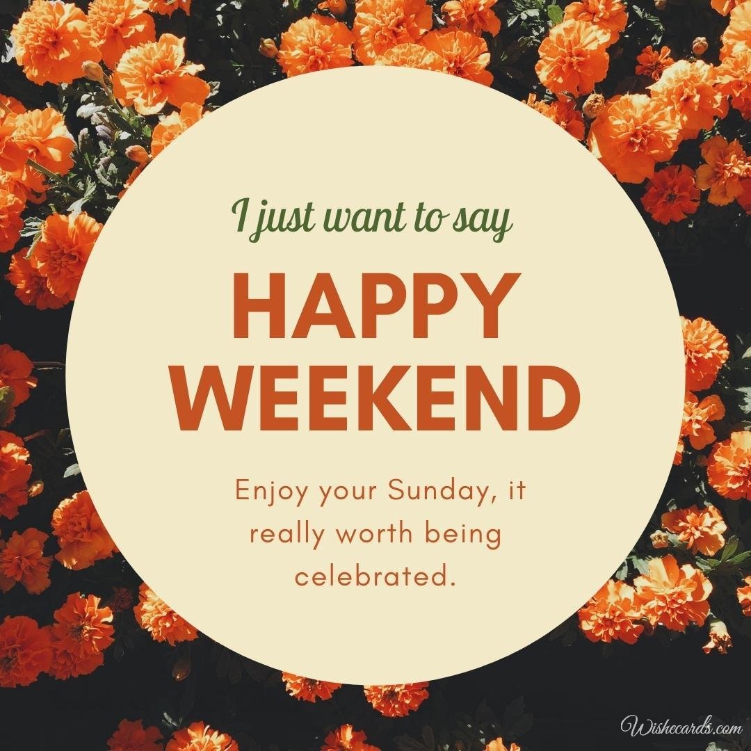 Happy Weekend Cool Ecard with Text