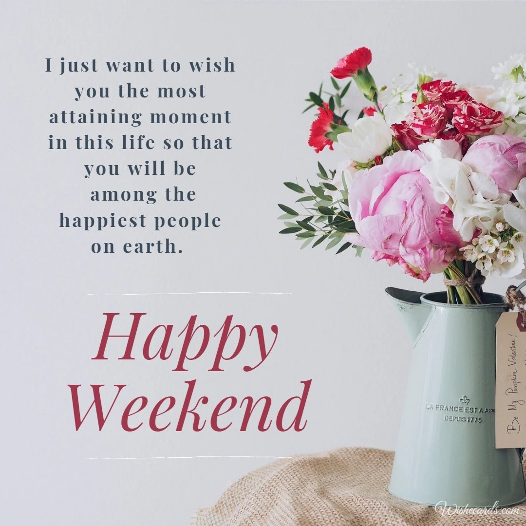 Happy Weekend Cool Image with Text