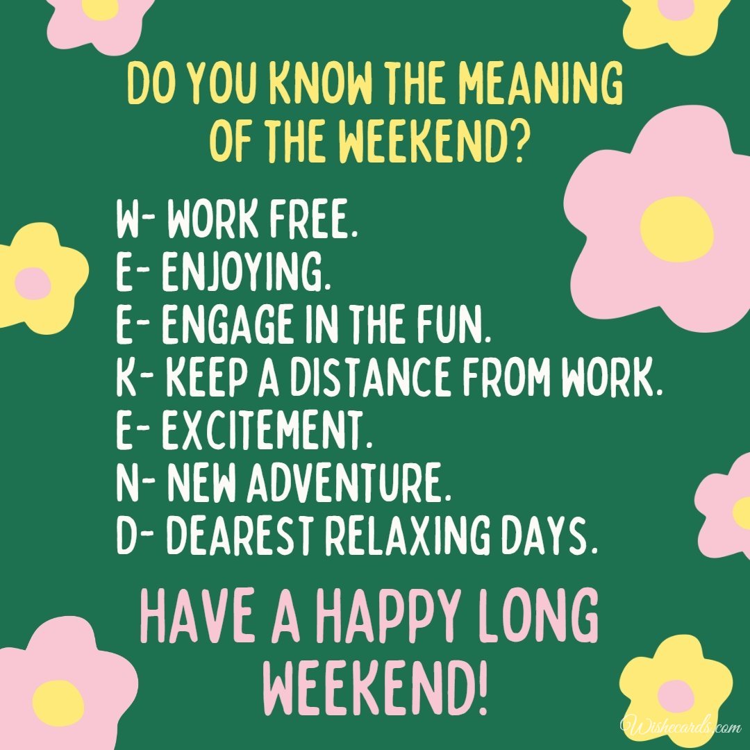 Happy Weekend Image with Text