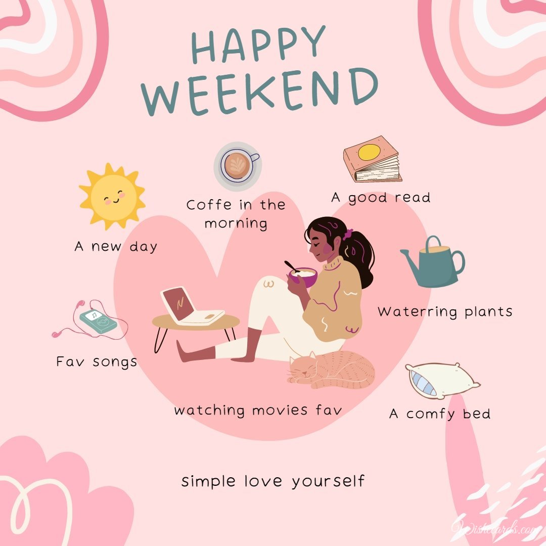 Happy Weekend Inspiring Ecard With Text