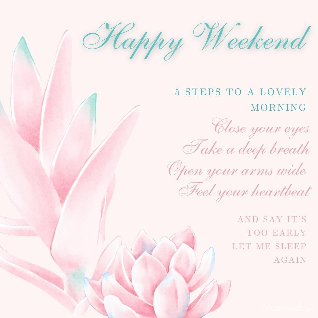 Happy Weekend Inspiring Picture with Text