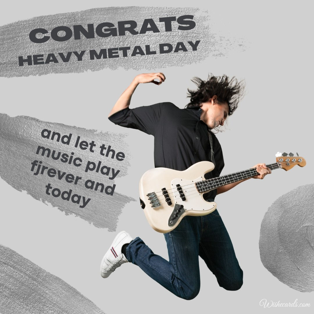 Heavy Metal Day Card