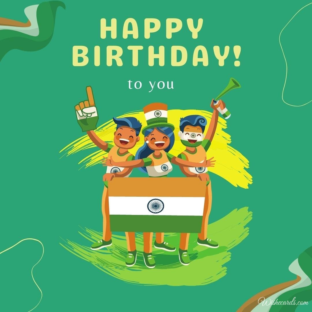 Indian Happy Bday Ecard