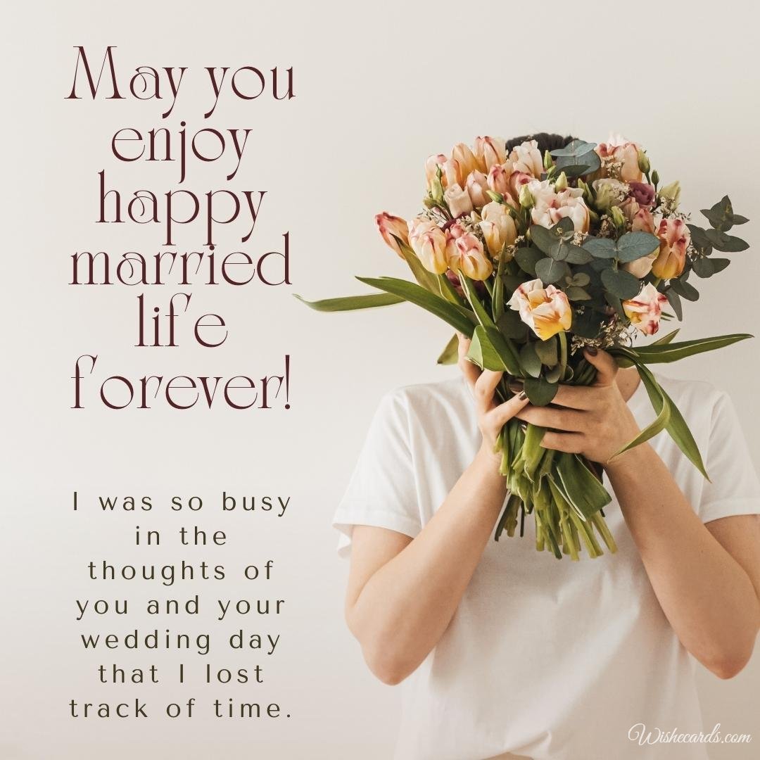 Inspiring Belated Wedding Picture With Text