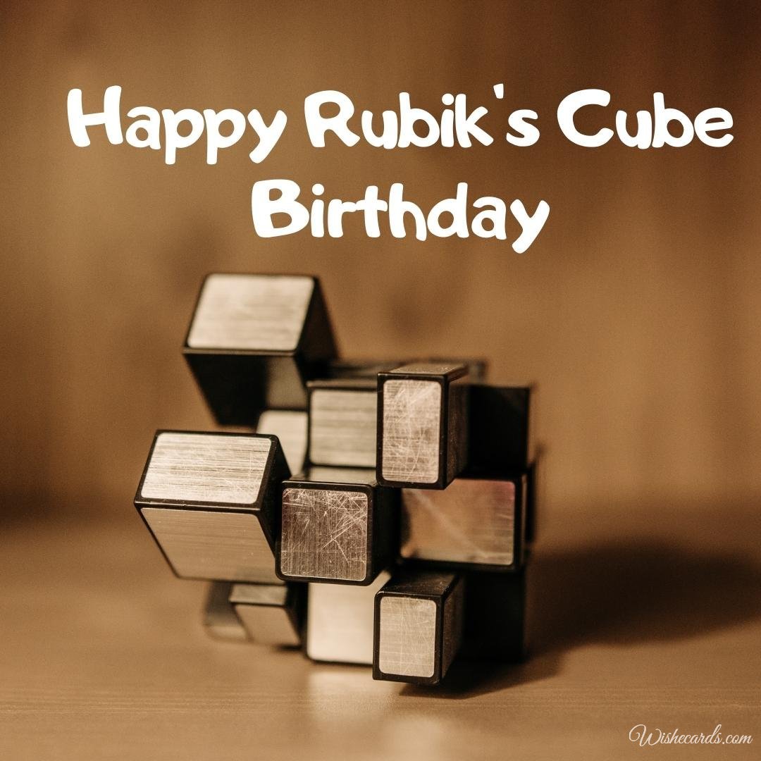 Inspiring Birthday Of The Rubiks Cube Card