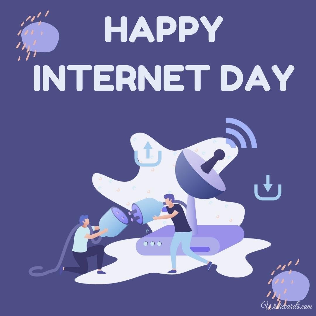 Inspiring International Internet Day Card