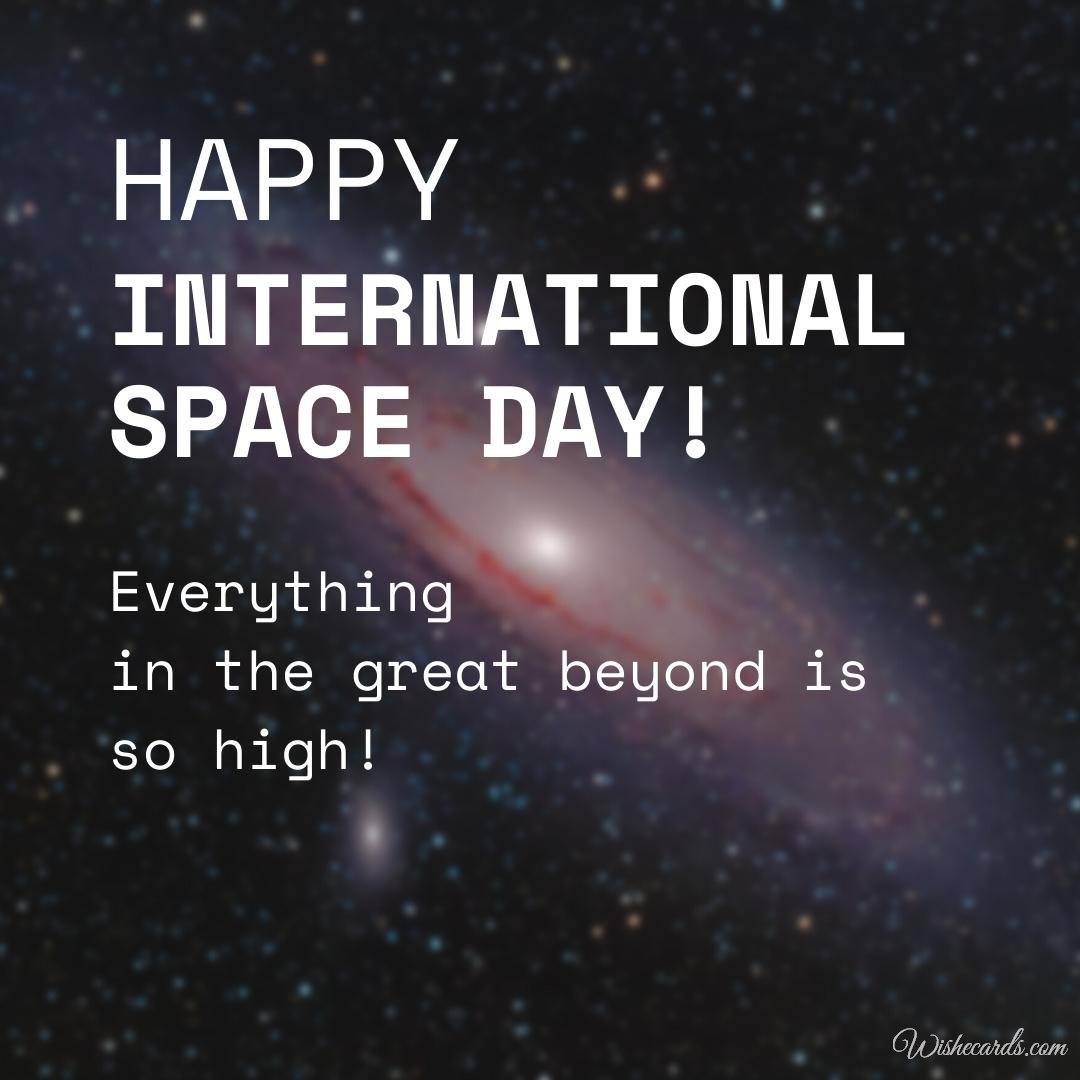 Inspiring International Space Day Card