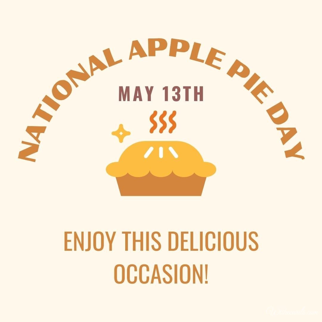Inspiring National Apple Pie Day Card