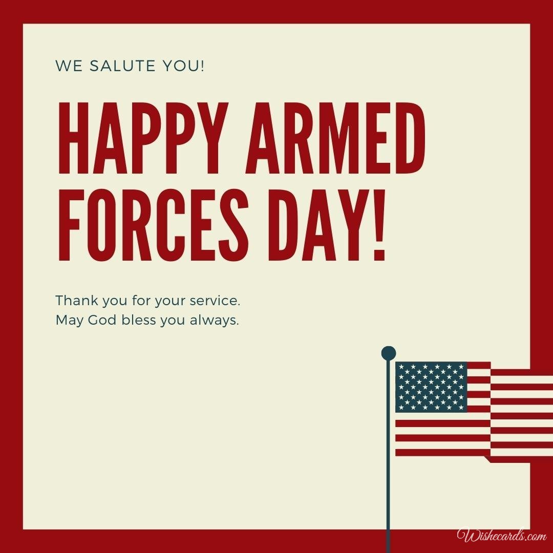 Inspiring National Armed Forces Day Card
