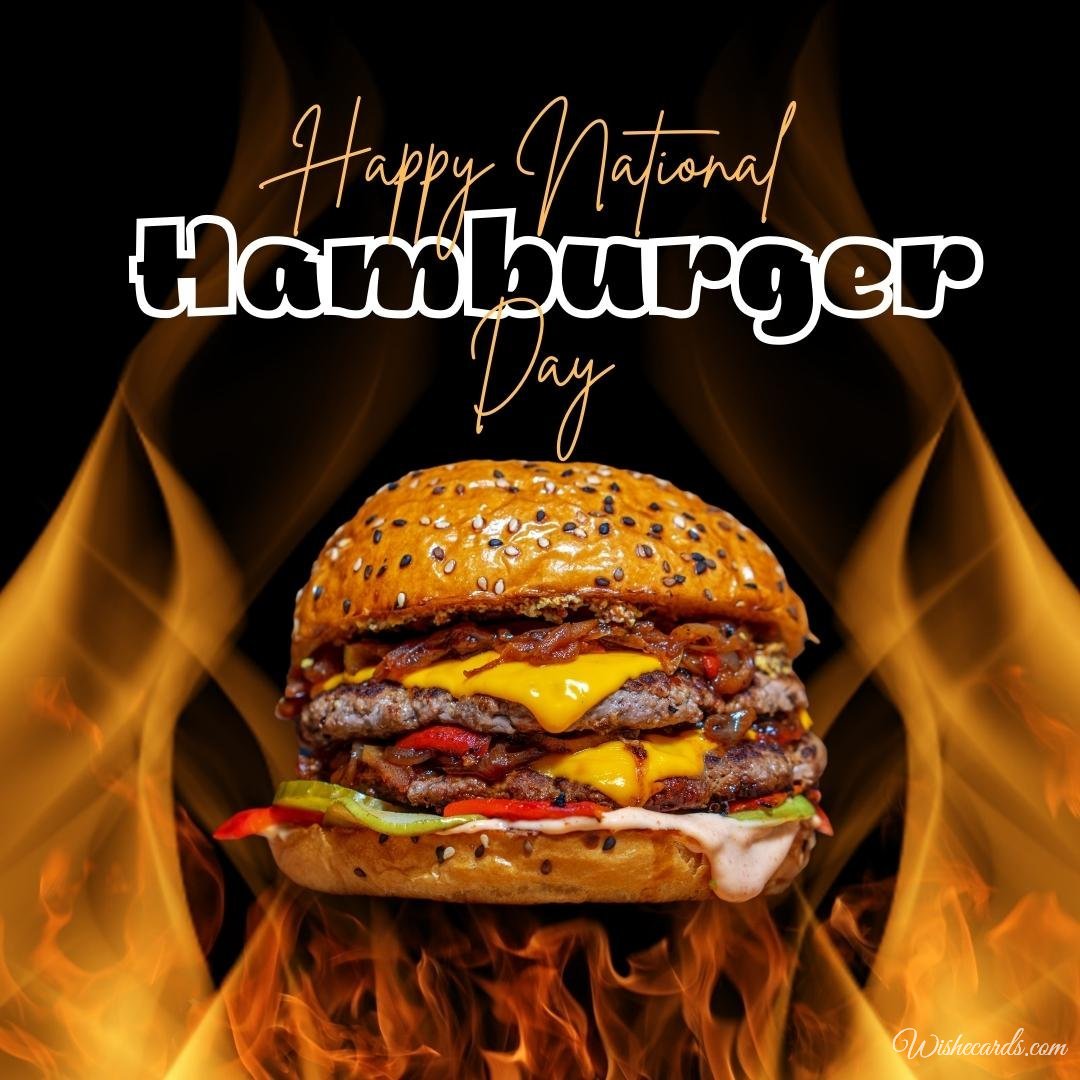 Inspiring National Hamburger Day Card