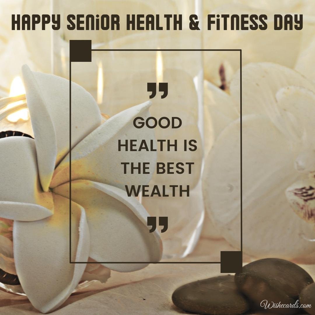 Inspiring National Senior Health & Fitness Day Card