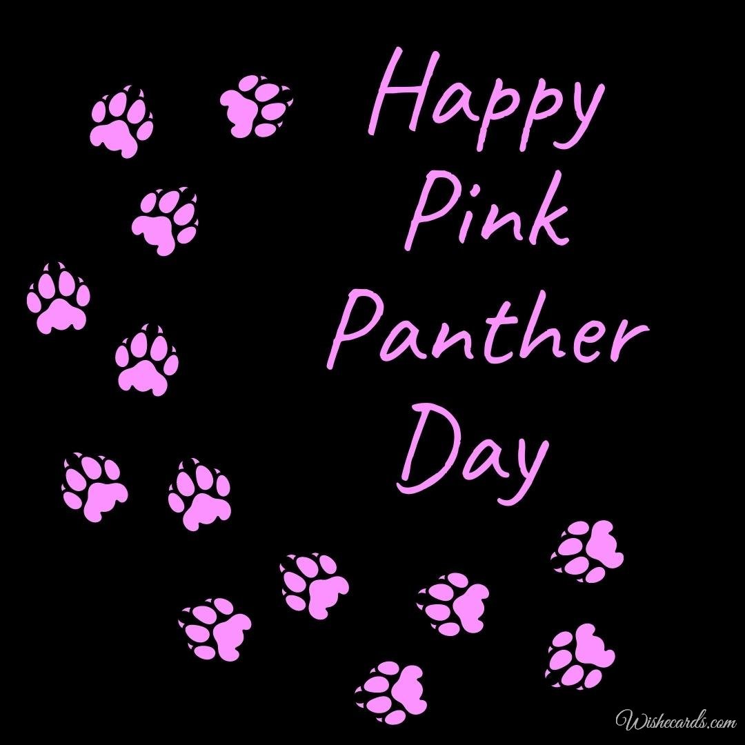 Inspiring Pink Panther Day Card